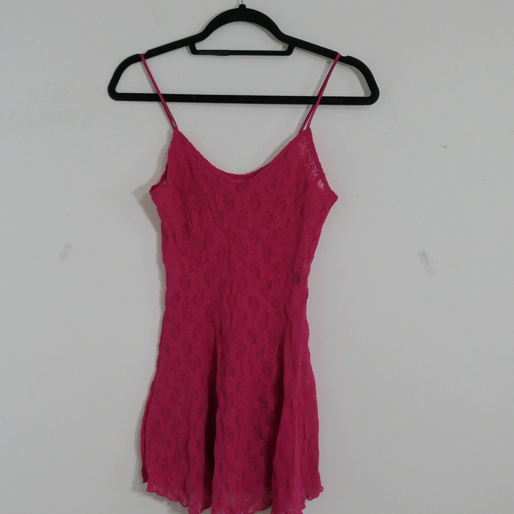 Val Mode Women Lingerie Nightgown S Pink Lace Coquette Barbiecore 6500 Babydoll